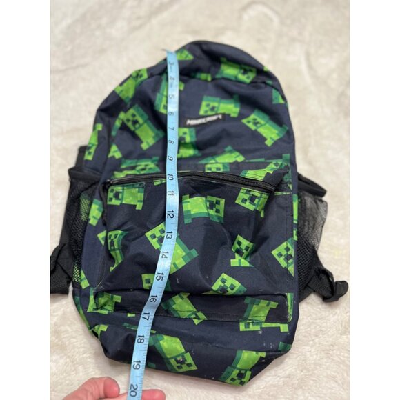 Minecraft Creeper Backpack 18" Schoolbag With Black & Green Design - Picture 2 of 5
